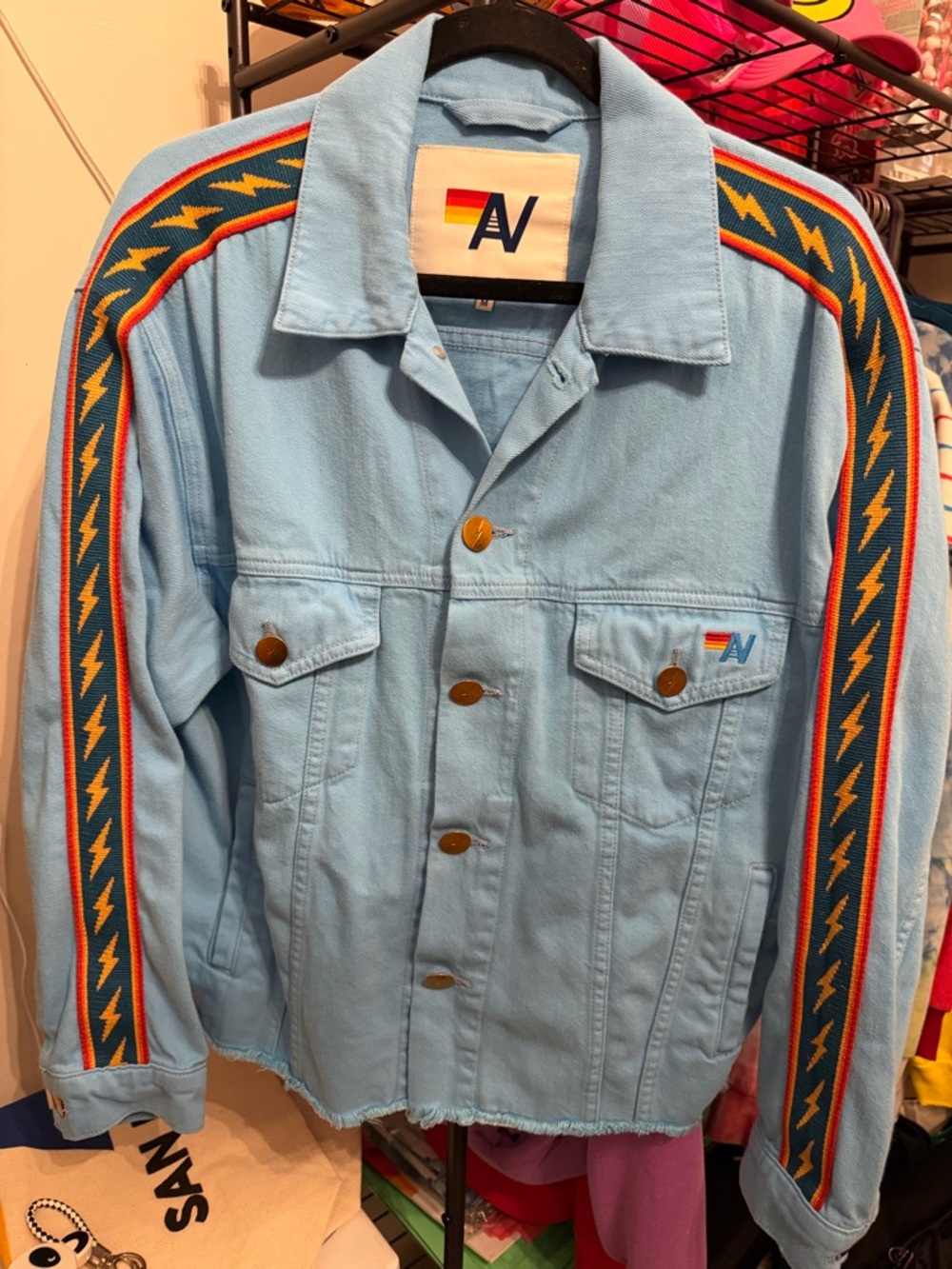 Aviator Nation Denim Cutoff Jacket Sz M - Picture 2 of 9